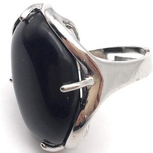 Black stone statement ring